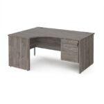 DAMS Maestro 25 left hand ergonomic desk with 2 drawer pedestal-26590
