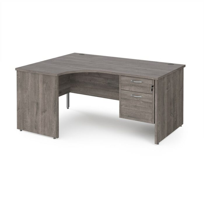 DAMS Maestro 25 left hand ergonomic desk with 2 drawer pedestal-26590