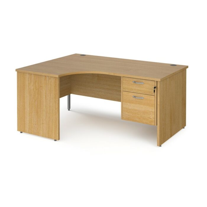 DAMS Maestro 25 left hand ergonomic desk with 2 drawer pedestal-26594