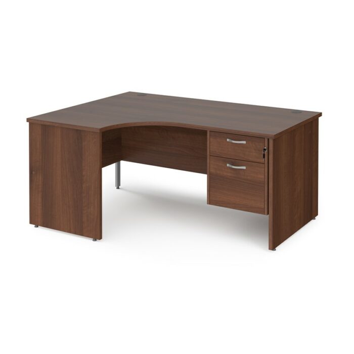 DAMS Maestro 25 left hand ergonomic desk with 2 drawer pedestal-26591