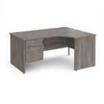 DAMS Maestro 25 right hand ergonomic desk with 2 drawer pedestal-26601