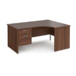 DAMS Maestro 25 right hand ergonomic desk with 2 drawer pedestal-26599