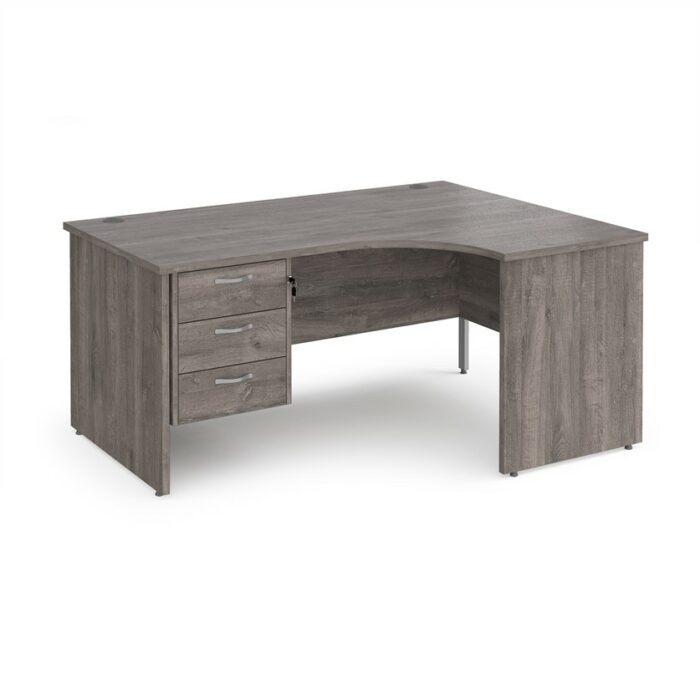 DAMS Maestro 25 right hand ergonomic desk with 3 drawer pedestal -26616