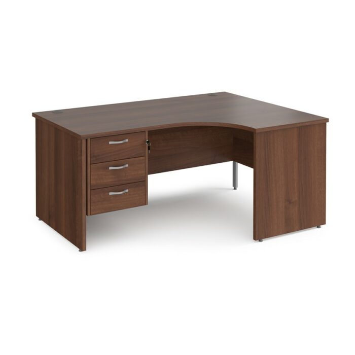DAMS Maestro 25 right hand ergonomic desk with 3 drawer pedestal -26615