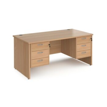DAMS Maestro 25 straight desk with two x 3 drawer pedestals-0