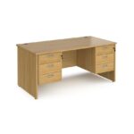 DAMS Maestro 25 straight desk with two x 3 drawer pedestals-26537