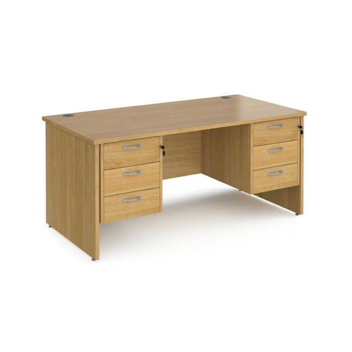 DAMS Maestro 25 straight desk with two x 3 drawer pedestals-26537