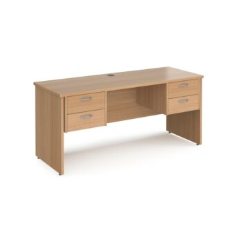 DAMS Maestro 25 straight desk with two x 2 drawer pedestals-0