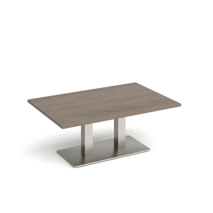 DAMS Eros rectangular coffee table with rectangular base and twin uprights 1200mm x 800mm-35685