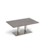DAMS Eros rectangular coffee table with rectangular base and twin uprights 1200mm x 800mm-35683