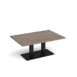 DAMS Eros rectangular coffee table with rectangular base and twin uprights 1200mm x 800mm-35677