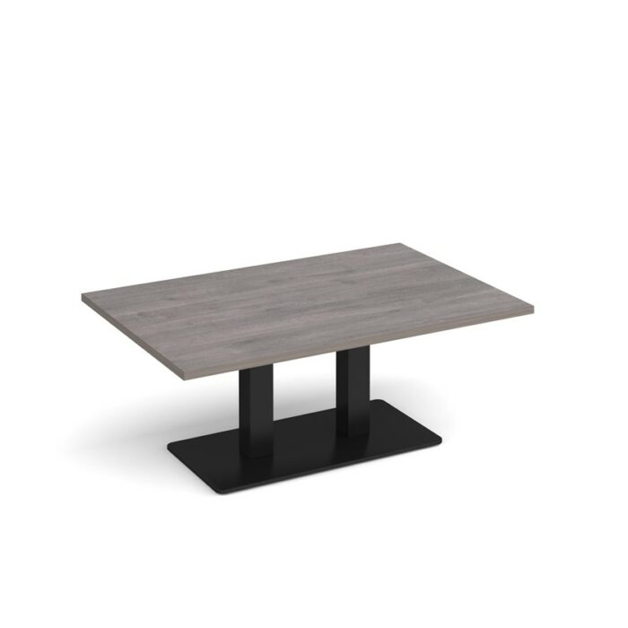 DAMS Eros rectangular coffee table with rectangular base and twin uprights 1200mm x 800mm-35678