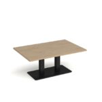 DAMS Eros rectangular coffee table with rectangular base and twin uprights 1200mm x 800mm-35675