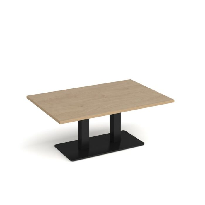 DAMS Eros rectangular coffee table with rectangular base and twin uprights 1200mm x 800mm-35675