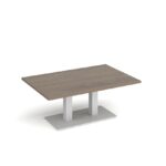 DAMS Eros rectangular coffee table with rectangular base and twin uprights 1200mm x 800mm-35691