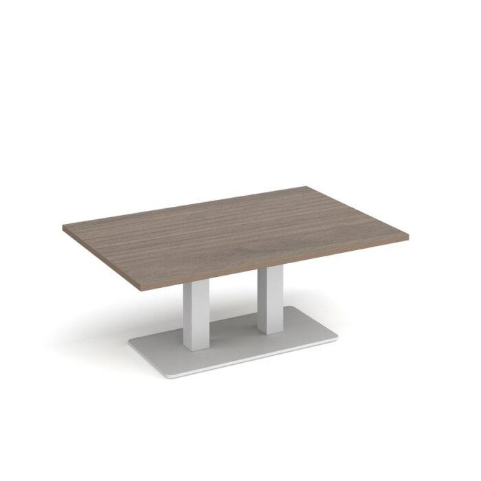 DAMS Eros rectangular coffee table with rectangular base and twin uprights 1200mm x 800mm-35691