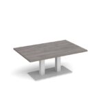 DAMS Eros rectangular coffee table with rectangular base and twin uprights 1200mm x 800mm-35689