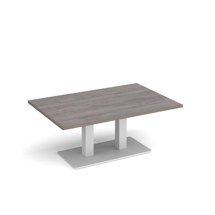 DAMS Eros rectangular coffee table with rectangular base and twin uprights 1200mm x 800mm-35689