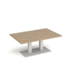 DAMS Eros rectangular coffee table with rectangular base and twin uprights 1200mm x 800mm-35687