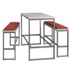 DAMS Otto Poseur benching solution high bench 1650mm wide with upholstered seat pad-27561