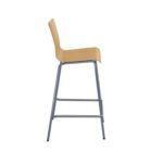 DAMS Fundamental dining stool in beech with chrome frame-26787