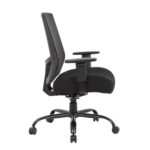 DAMS Isla bariatric operator chair with black fabric seat and mesh back-26222