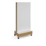 DAMS Moby mobile media unit with shelf, power module and tv bracket - white with oak trim-27296