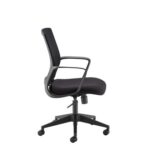 Dams Jonas black mesh back operator chair with black fabric seat and black base-26752