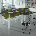 Dams Arcade black mesh back operator chair with grey fabric seat, light grey frame and chrome base-26713