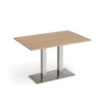 DAMS Eros rectangular dining table with flat rectangular base and twin uprights 1200mm x 800mm-35771