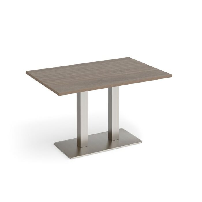 DAMS Eros rectangular dining table with flat rectangular base and twin uprights 1200mm x 800mm-35775