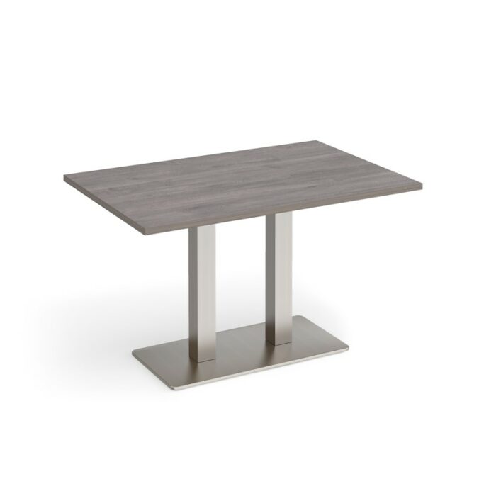 DAMS Eros rectangular dining table with flat rectangular base and twin uprights 1200mm x 800mm-35774