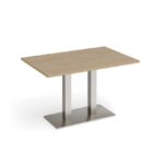DAMS Eros rectangular dining table with flat rectangular base and twin uprights 1200mm x 800mm-35770