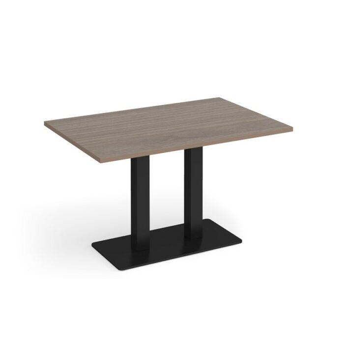 DAMS Eros rectangular dining table with flat rectangular base and twin uprights 1200mm x 800mm-35769