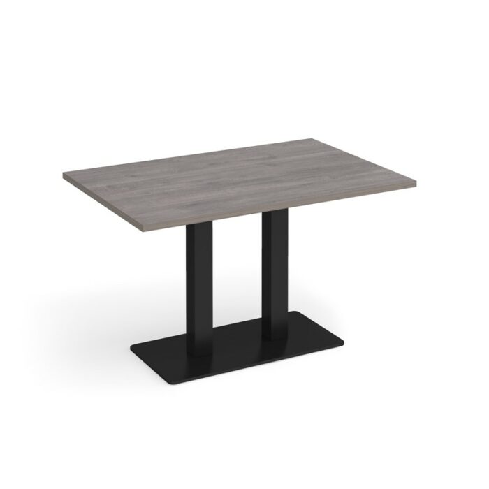 DAMS Eros rectangular dining table with flat rectangular base and twin uprights 1200mm x 800mm-35765