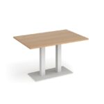 DAMS Eros rectangular dining table with flat rectangular base and twin uprights 1200mm x 800mm-35781