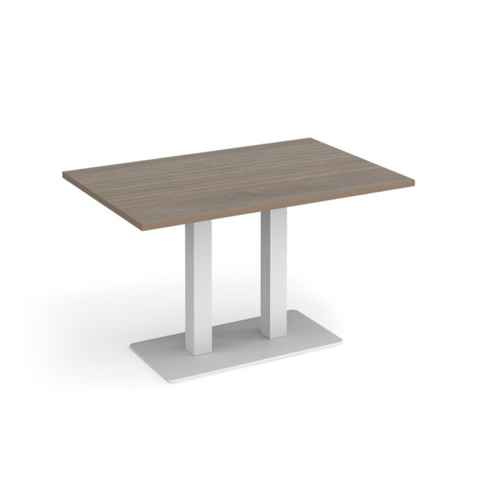 DAMS Eros rectangular dining table with flat rectangular base and twin uprights 1200mm x 800mm-35778