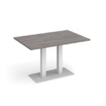 DAMS Eros rectangular dining table with flat rectangular base and twin uprights 1200mm x 800mm-35777