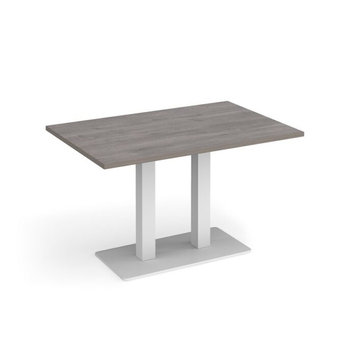 DAMS Eros rectangular dining table with flat rectangular base and twin uprights 1200mm x 800mm-35777