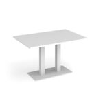 DAMS Eros rectangular dining table with flat rectangular base and twin uprights 1200mm x 800mm-35776