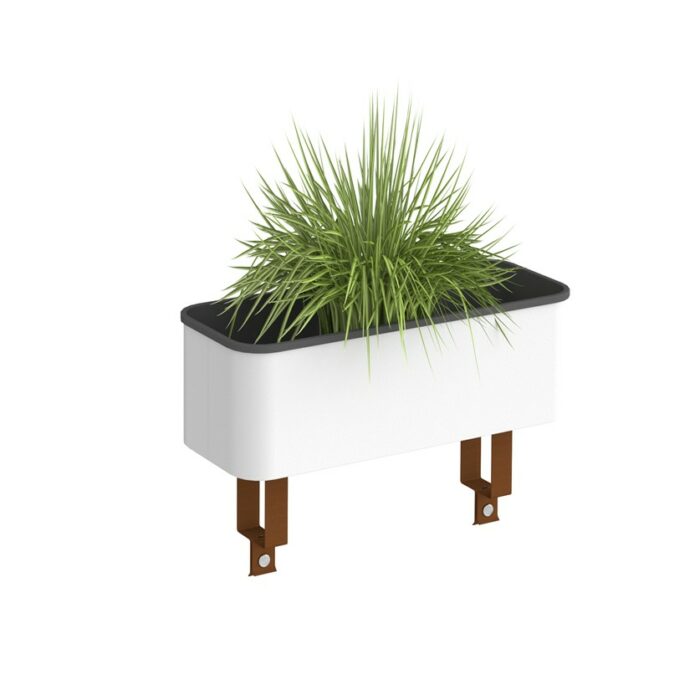 DAMS Worktable planter box in white complete with plants-0