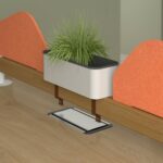 DAMS Worktable planter box in white complete with plants-27469