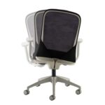 DAMS Sway black mesh back adjustable operator chair with black fabric seat, grey frame and base-27644