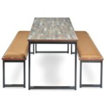 DAMS Otto benching solution low bench 1650mm wide with upholstered seat pad-27551