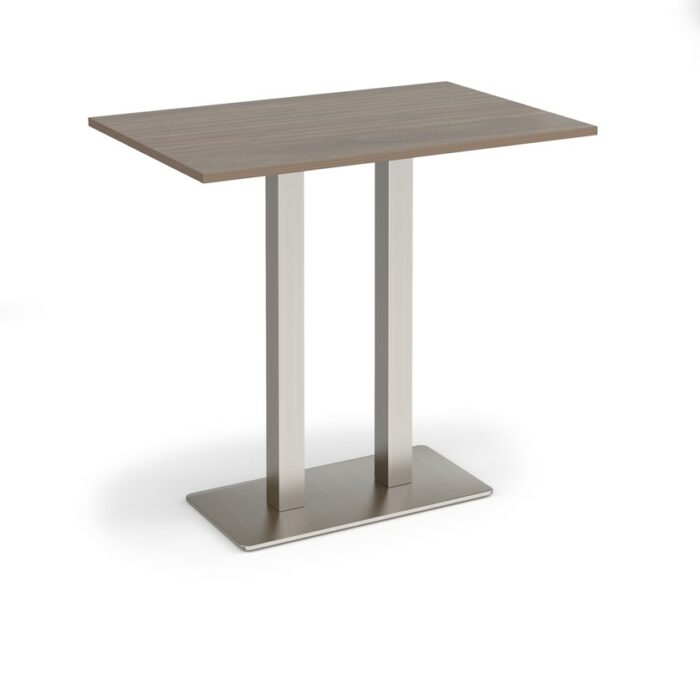 DAMS Eros rectangular poseur table with flat rectangular base and twin uprights 1200mm x 800mm-35863