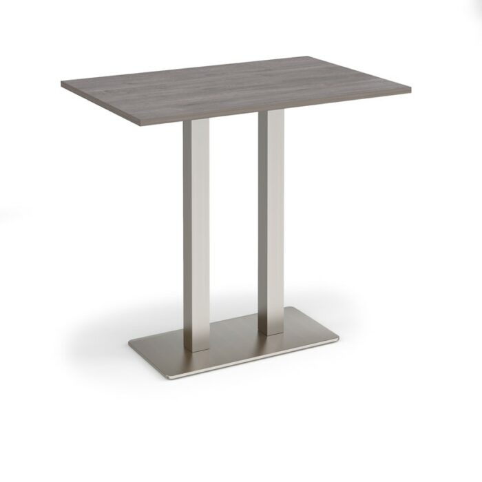 DAMS Eros rectangular poseur table with flat rectangular base and twin uprights 1200mm x 800mm-35862