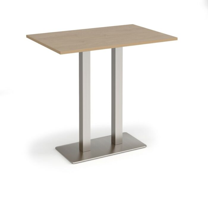 DAMS Eros rectangular poseur table with flat rectangular base and twin uprights 1200mm x 800mm-35861
