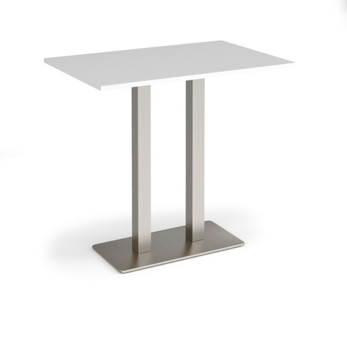 DAMS Eros rectangular poseur table with flat rectangular base and twin uprights 1200mm x 800mm-35860