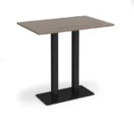 DAMS Eros rectangular poseur table with flat rectangular base and twin uprights 1200mm x 800mm-35856