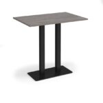 DAMS Eros rectangular poseur table with flat rectangular base and twin uprights 1200mm x 800mm-35853